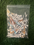 Golf Tees Assorted Birch & Plastic Colors & Lengths 2 1/8 - 3 1/4 — 100 Count