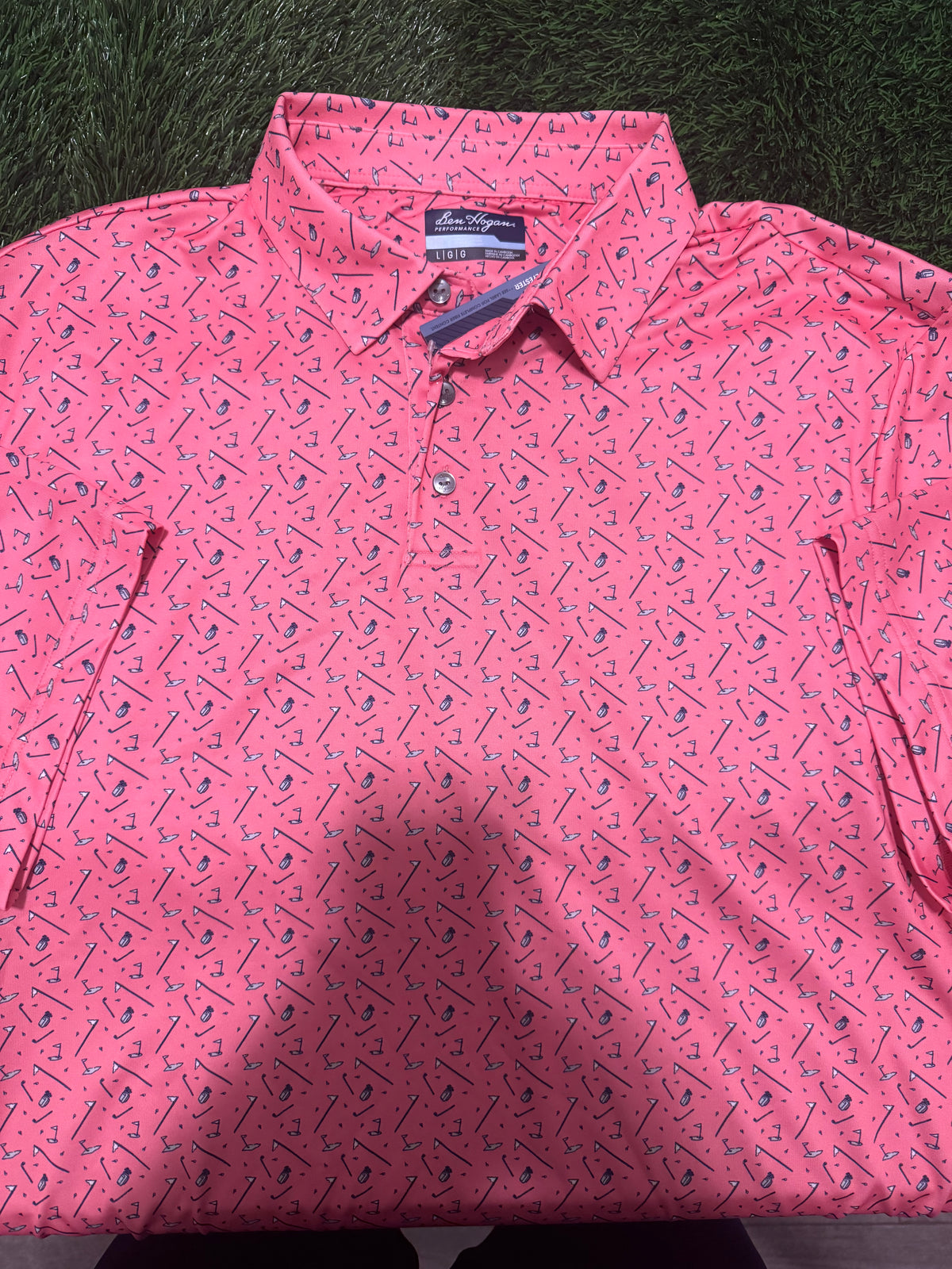 Ben Hogan Polo Golf Shirt - Pink - Large