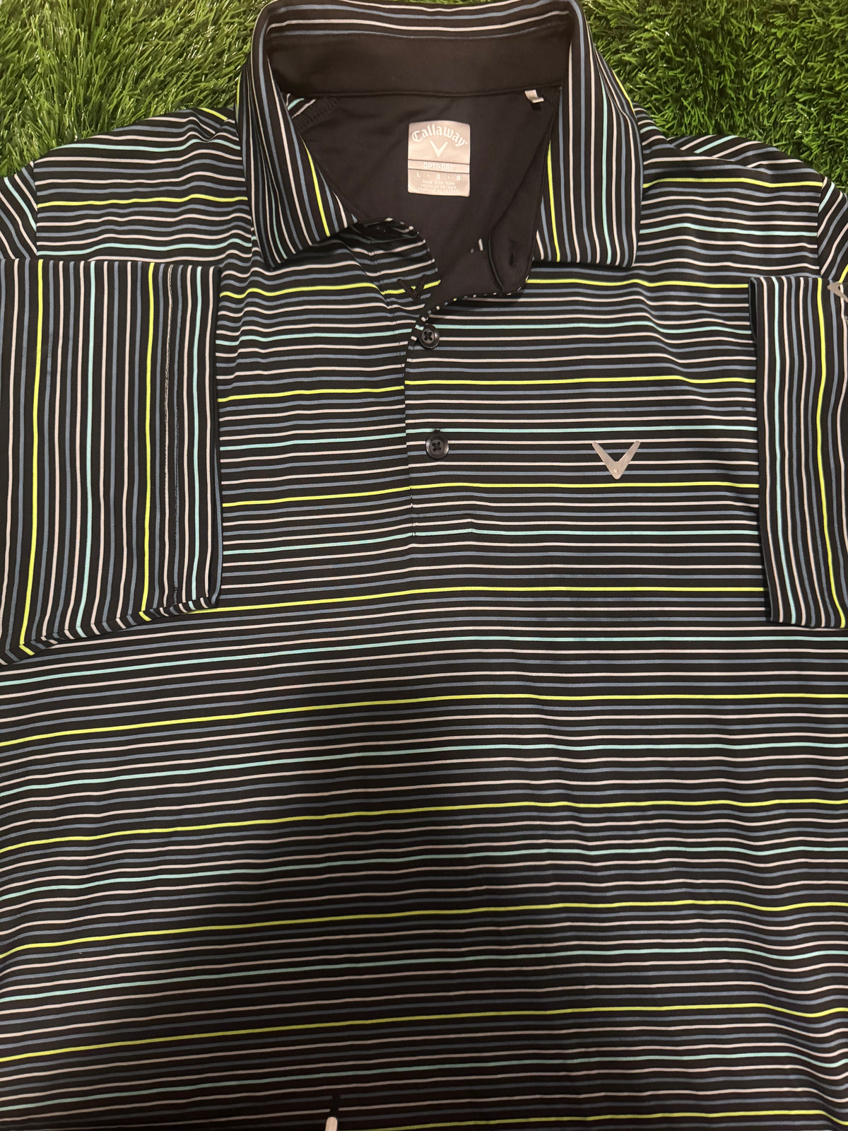 Callaway Stripe Polo Golf Shirt - Large