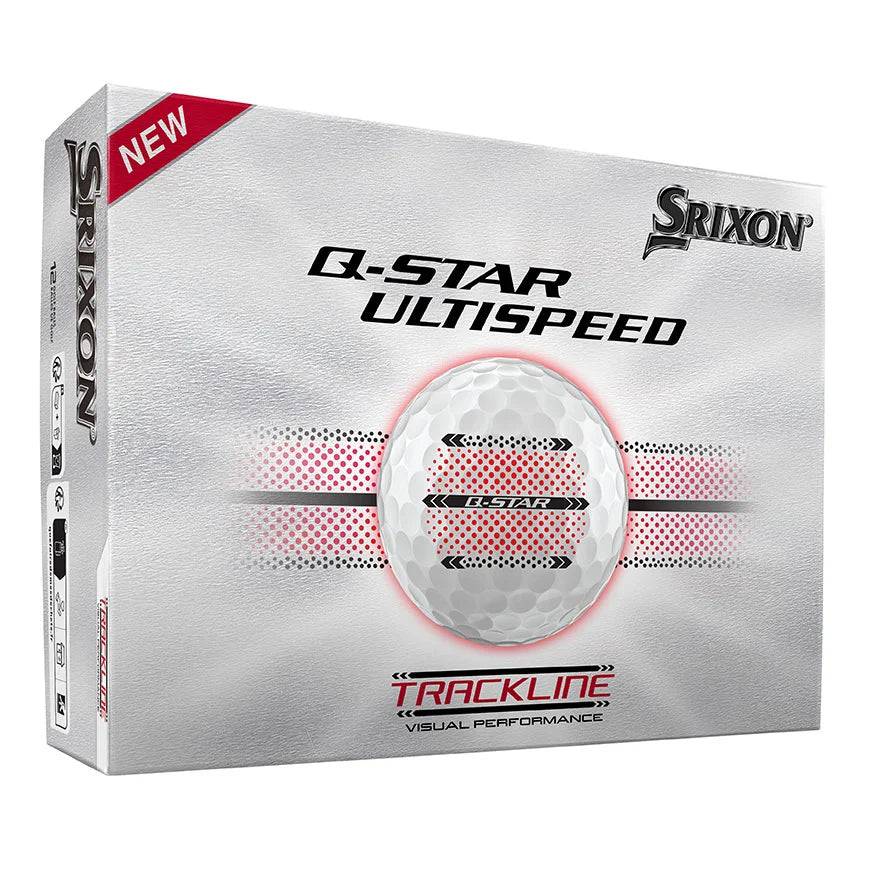 Srixon Q-Star UltiSpeed Trackline Golf Balls — 1 dozen (12 New) White