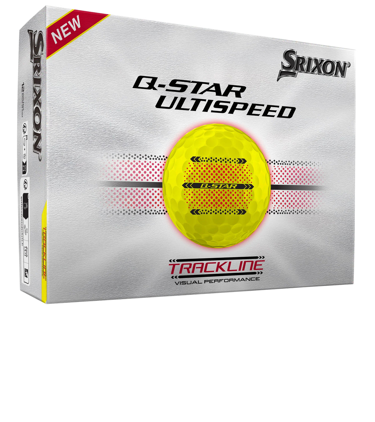 Srixon Q-Star UltiSpeed Trackline Golf Balls Yellow — 1 dozen (12 New)