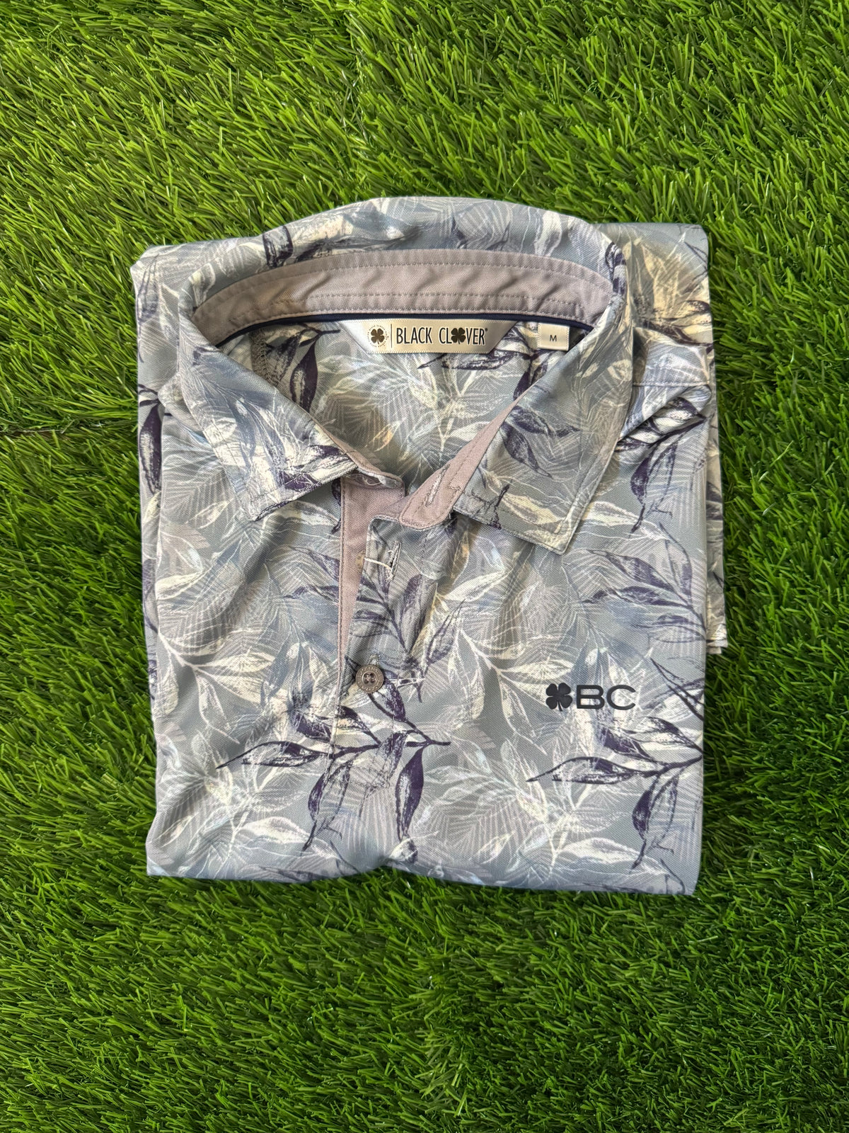 Black Clover Grey Polo Golf Shirt - Medium