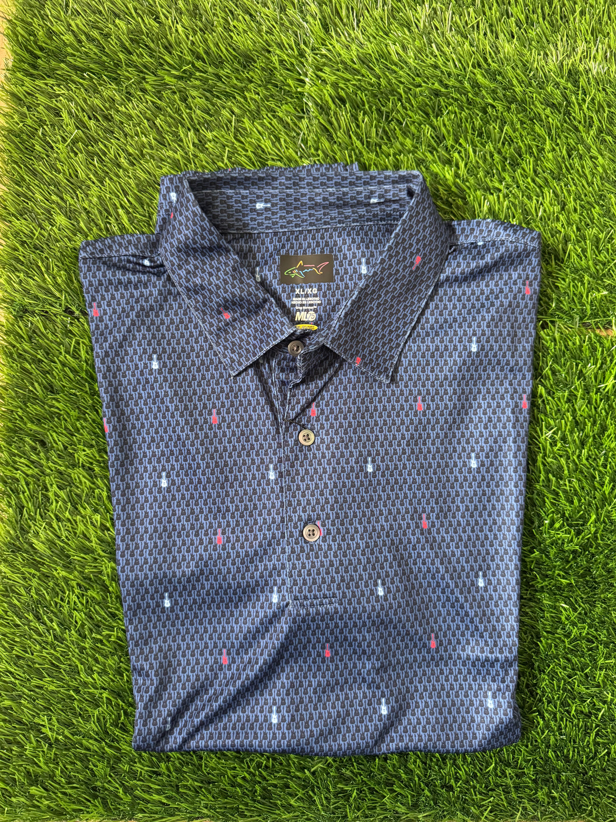 Greg Norman Navy Polo Golf Shirt - X-Large