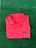 Under Armour Orange Polo Golf Shirt - Medium