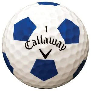 Callaway Blue/White & Yellow/Blue Chrome Tour & Soft (5a) Mint Golf Balls - 1 dozen